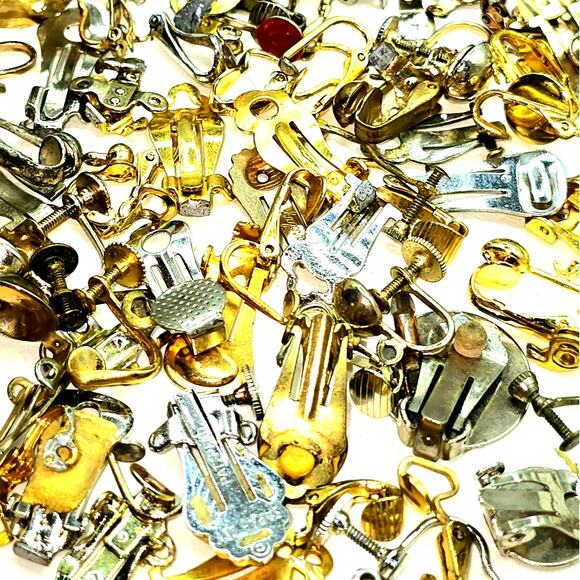 Vintage Clip On Earring Back Pieces From Wide Array Of Earrings - Picture 1 of 5